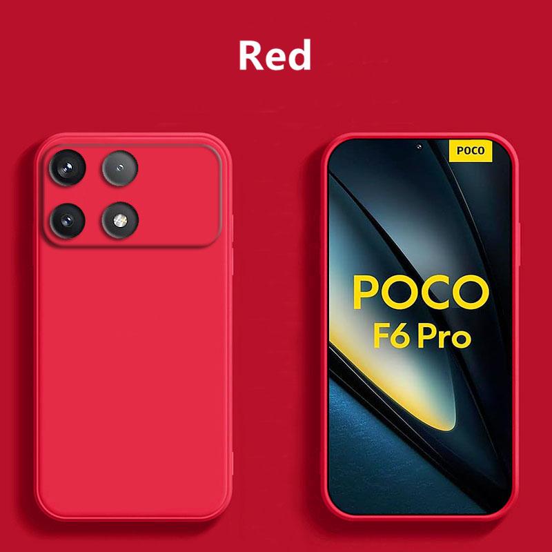 For Xiaomi Poco F6 Pro Case For Xiaomi Poco F6 Pro Case Funda Liquid Silicon Capa Back Phone Cover for Xiaomi Poco F6 Pro
