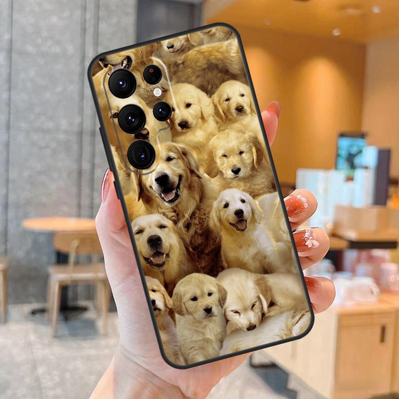 Golden Retriever Dog Phone Case For Samsung Galaxy S25 S24 S23 S21 S20 S22 Ultra S9 S10 Plus S25 FE Back Cover