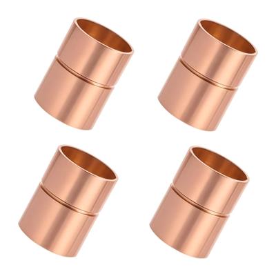4pcs Copper Pipe Fittings 3/4 Inch HVAC Air Conditioner Refrigeration Straight Sweat Adapter Connector for HVAC Use
