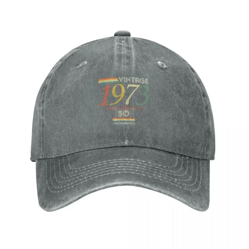 Vintage 1973, 50th Birthday Aged Perfectly Gift Baseball Cap Fishing cap western Hat Women's Beach Outlet Men's