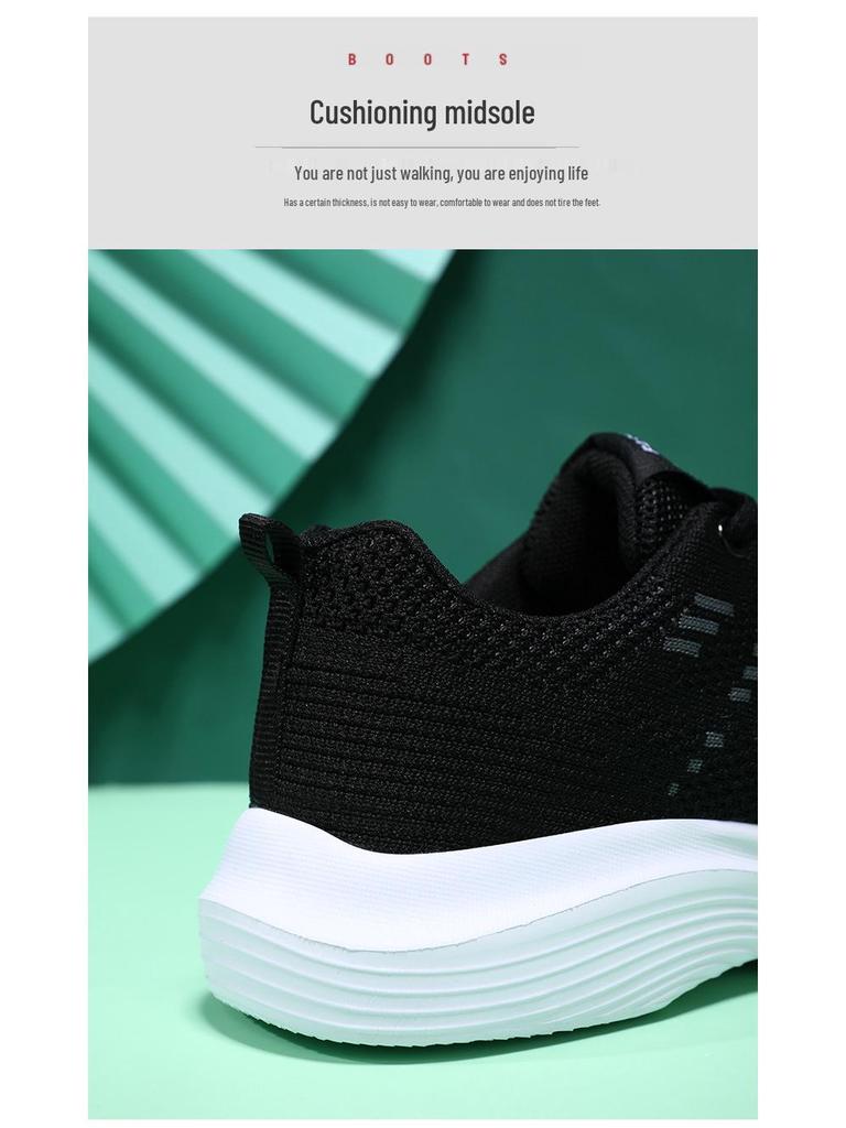 Quanzhou Women's Mesh Breathable Sneakers - Soft Sole Casual Travel & Running Shoes for Military Training Students