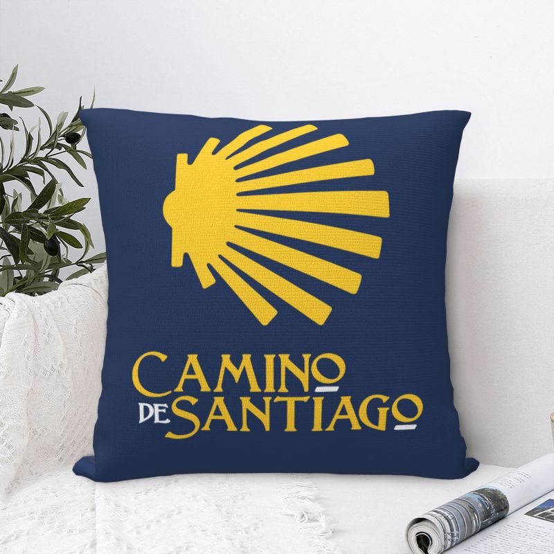 Custom Camino De Santiago De Compostela Shell Saint Throw Pillowcase Luxury Cushion Cover Velvet Pillowcase