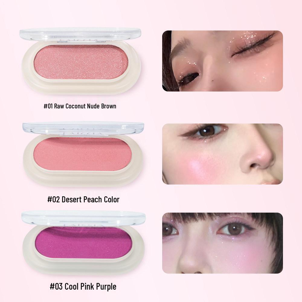 FAICCIA Feixi Korean Shimmer Blush & Highlighter - Natural Watery Glow Eyeshadow