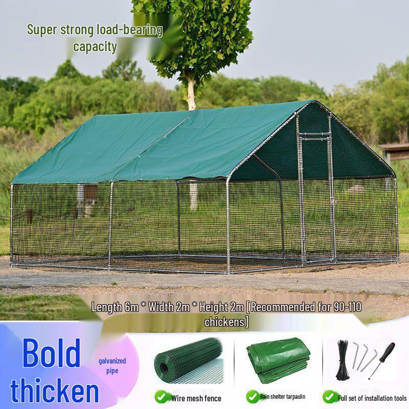 Extra Large Outdoor Rainproof Poultry Coop for Chickens, Pigeons & Peacocks