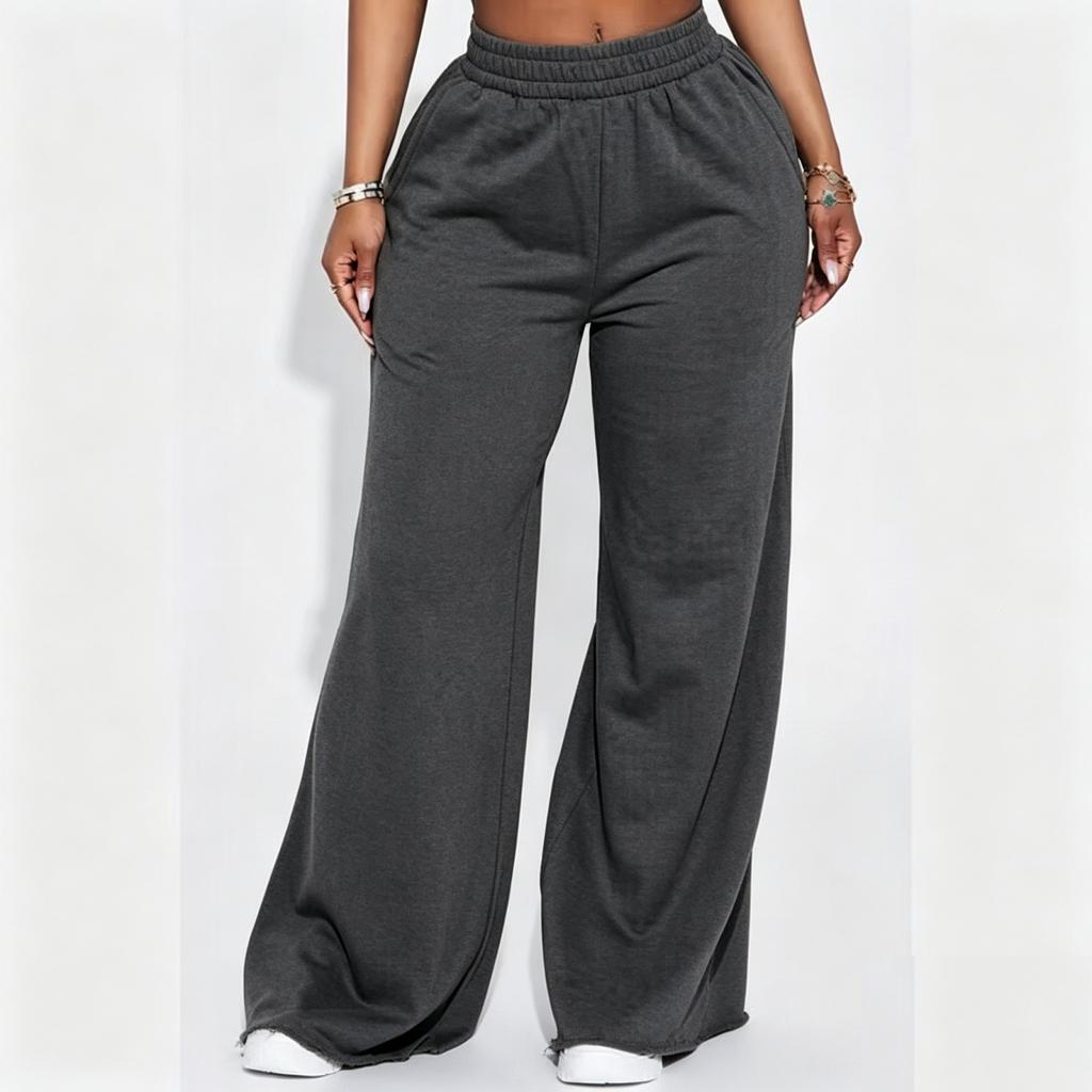 Pantaloni della tuta casual da donna a vestibilità larga con elastico in vita per yoga e uso quotidiano