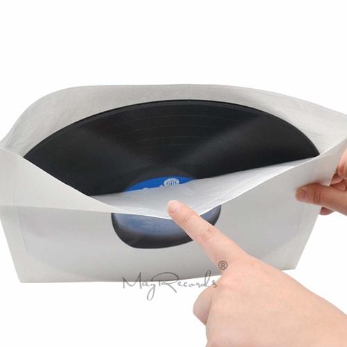MayRecords 20 Protective Kraft Paper Bags for 12-inch LD/LP Records, with PE Center Protective Film, Anti-Static