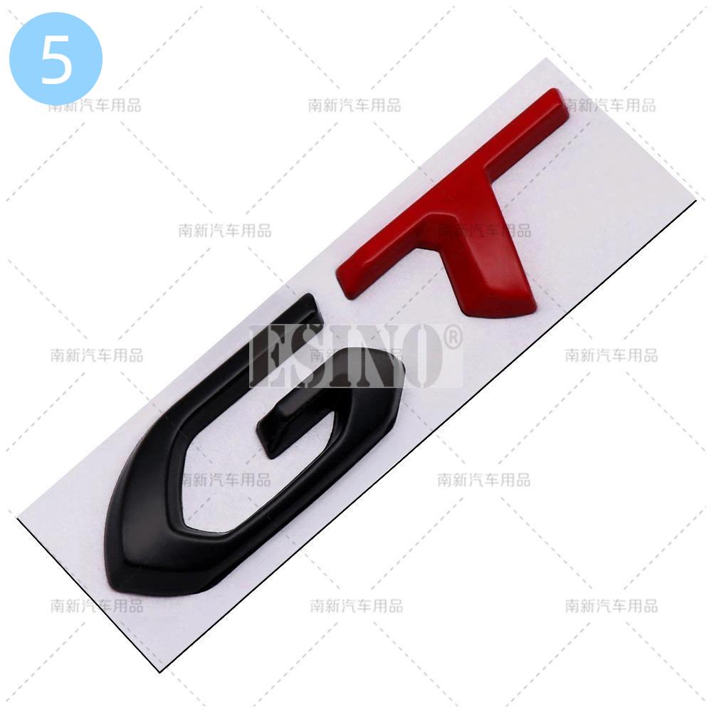Car Styling GT 3D Metal Emblem Badge Body Fender Sticker Applicable To RCZ 308 508 3008 5008