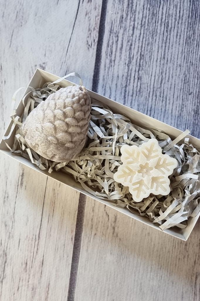 Gift Set of Candles, Handmade Candles from Eco Wax NWN-125 NeedleWoman   Scandinavian Snowflake (76681017)