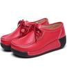 Fashion Casual women's shoes spring new thick-soled wedge-heeled shoes genuine leather rocking shoes tassel platform suede leather
