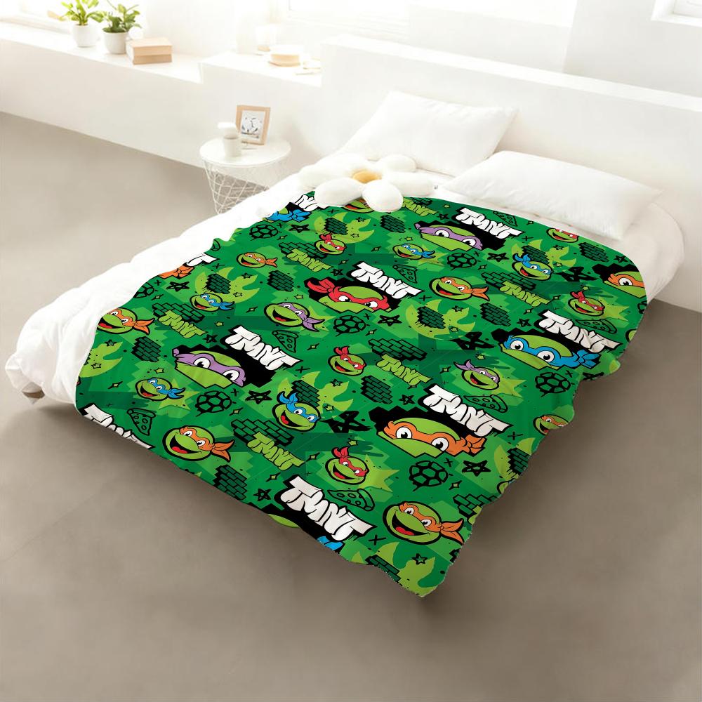 

Mutant And Ninja Turtles Throw Cozy Soft Flannel Throw Lightweight Skin-Friendly For Sofa Bed Office & Travel 75cmx90cm