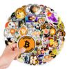 50 Crazy Bitcoin Graffiti Stickers Balance Car Refrigerator Wall Decoration Stickers