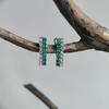 Серебряные серьги с натуральным агатом 1.117ct (2205432)