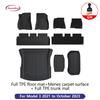 NovaAcc All TPE Floor Mats for Tesla Model Y 3 2021 To 2024 Left Rudder All Weather Foot Pad Automotive Interior Car Accessories