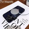 Luxury New Clear Lens Film Magnetic Case For IPhone 15 14 13 12 11 Pro Max Plus Plating Wireless Charging Shockproof Cover