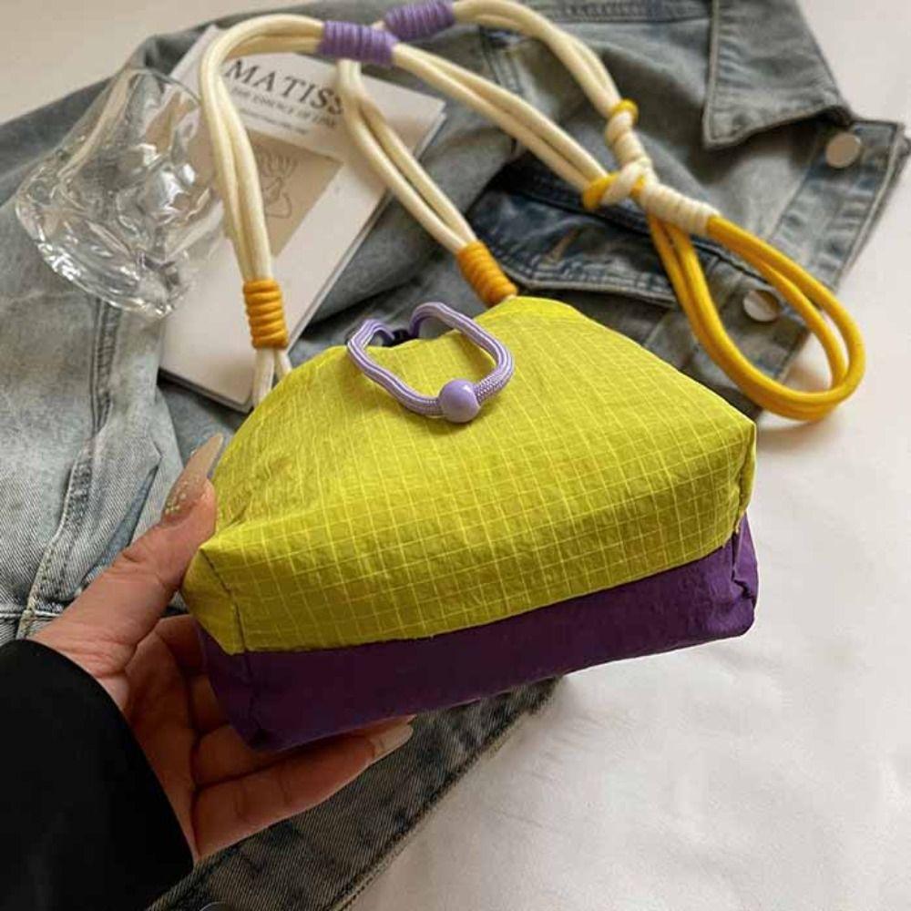 Liten nylon bøtteveske med snøring Rask tørking Skulderveske Veske til vannflaske Fottur