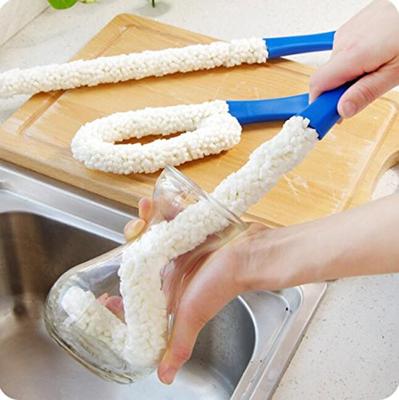 Multi-function Long Cleaning Brush Foam Bottle Decanter Wine Glass Bar Kitchen Cleaner Flexible, Soft, Long Cleaning Cup Brush