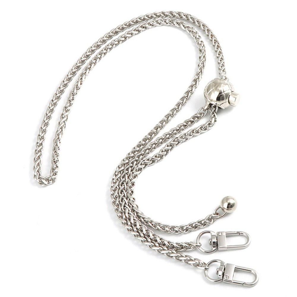 Golden Silvery Metal Bag Chains Adjustable Handbag Handle Chain Durable Shoulder Bag Straps
