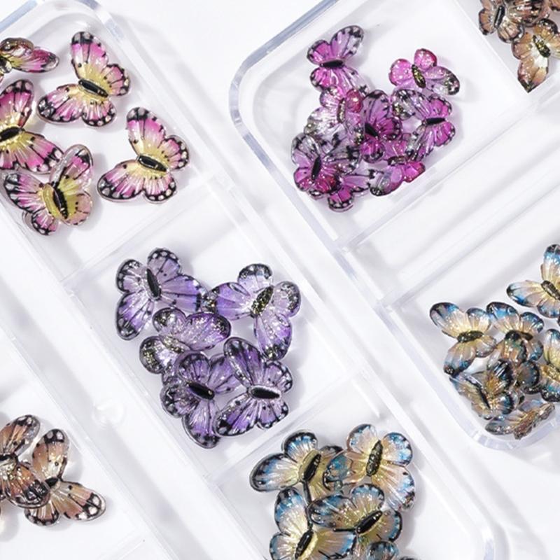 1Set 3D Butterfly Nails Charm Nails Rhinestones DecorationCrafts Nails Supplies Nails Art Suitable for Nails Enthusiasts