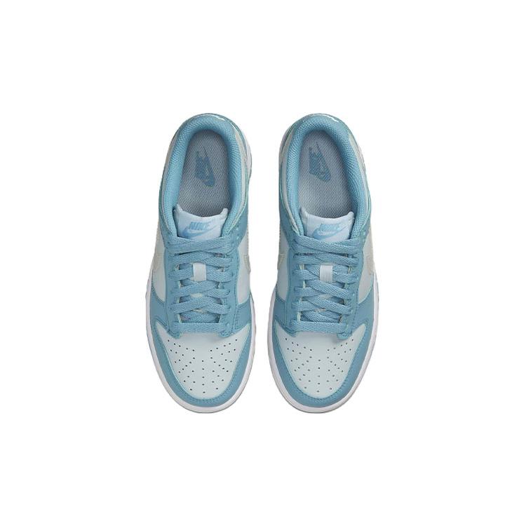 Nike Dunk Low Grade School 'Aura Clear' (Unisex) Aura / Clear / Worn Blue / White Kids' Skateboarding Shoes DH9765 401