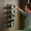 Wall Mounted Bathroom Towel Rack and Wine Bottle Storage Shelf Organizer for Modern Home Spaces