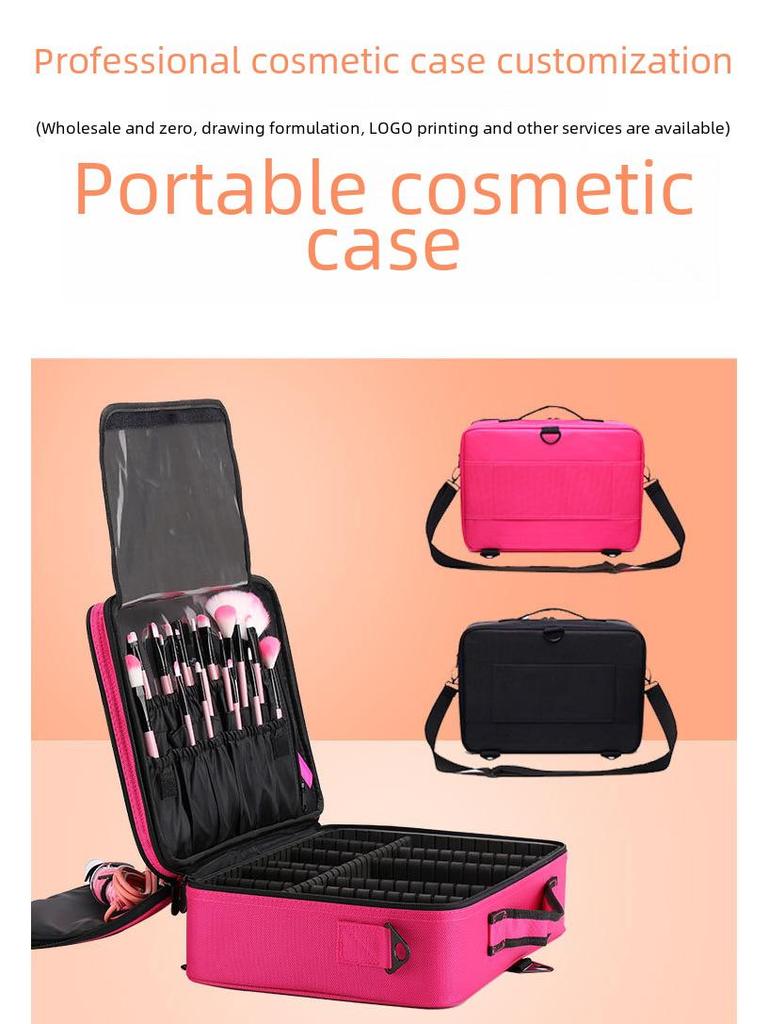 Large Capacity Multi-Function Portable Cosmetic and Tattoo Storage Bag
