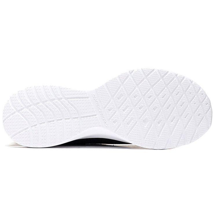Skechers Dynamight Round Toe Comfortable Fabric Mesh Synthetic Leather Low Top Running Shoes Women sneaker Black White 12119-BKW