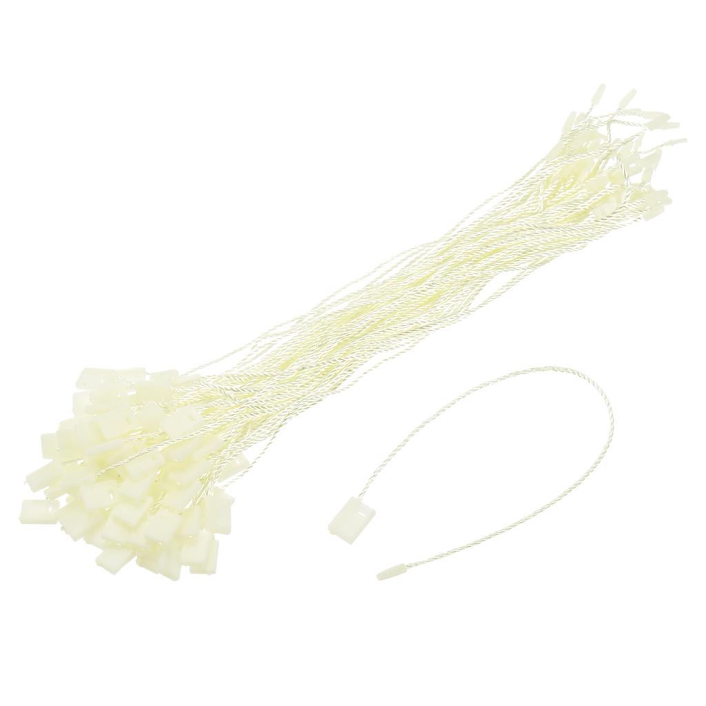 500Pcs Nylon Hang Tag String Snap Lock Pins Loop Price Tag Fastener Plastic Tags Ties Tag Tags with String 6.7Inch