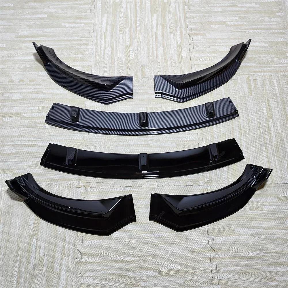 Car Front Bumper Lip Chin Spoiler Splitter Diffuser For Tesla Model 3 Highland 2025 Bodykits Tuning ABS Plastics Gloss Black New