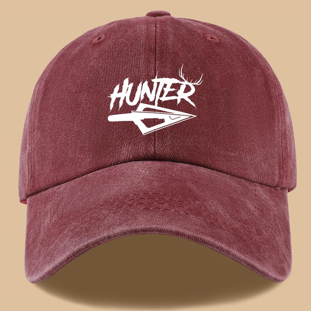 Fashionable Hunter Antler Print Retro Trucker Cap/Baseball Cap Breathable Adjustable Outdoor Sun Hat