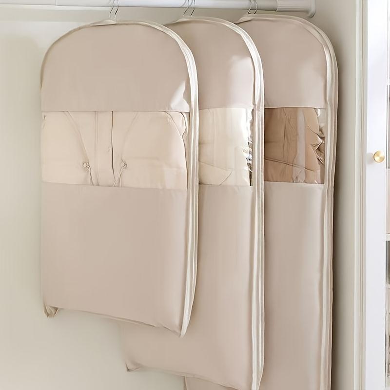 Clothes Hanging Clothes Compression Bag Dust Cover Satin Seasonal Clothes Wardrobe Down Jacket Household Compression Cover Clothes Dust Bag