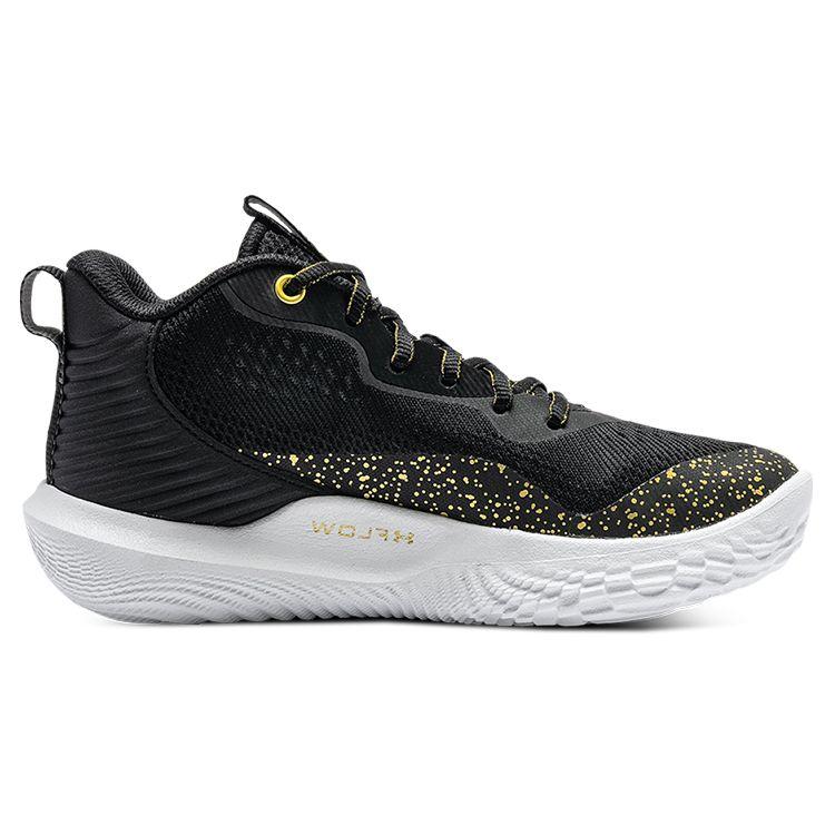 Under Armour  Flow Breakthru 2 Black Gold Women Sneakers White 3024594-002