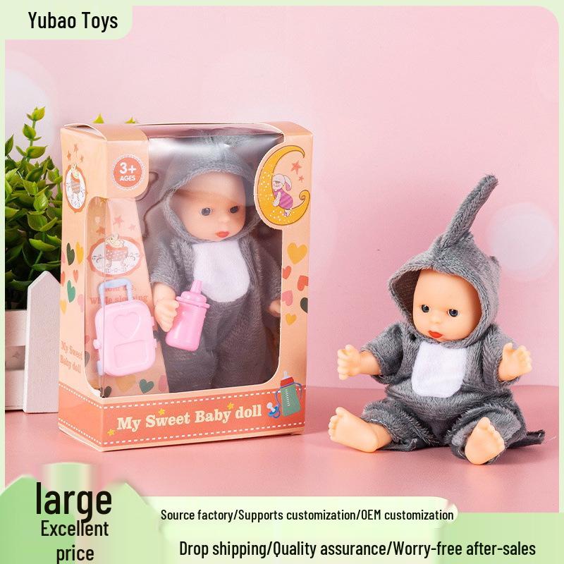 

5-Inch BJD Reborn Sleep Doll with Customizable Clothes Without IC Sound