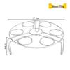 304 Stainless Steel Double Layer Steamer Rack with Egg Holder and Variable Hole Sizes