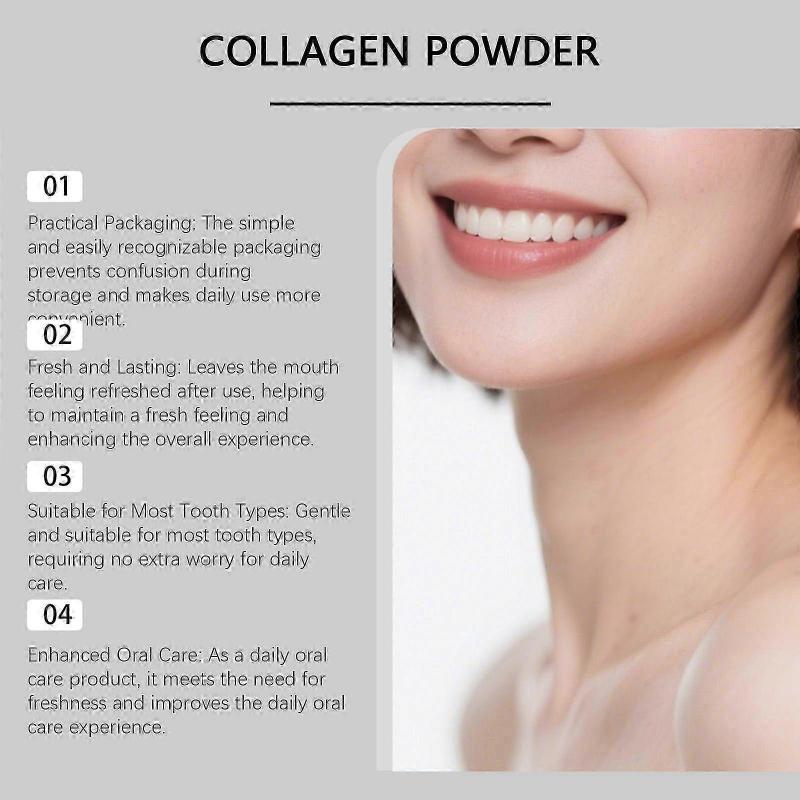 3dílný prášek pro péči o dásně Zlepšující úsměv Péče o ústní dutinu Kolagenový prášek | Chrání zdraví dásní, opravuje sklovinu, snižuje citlivost