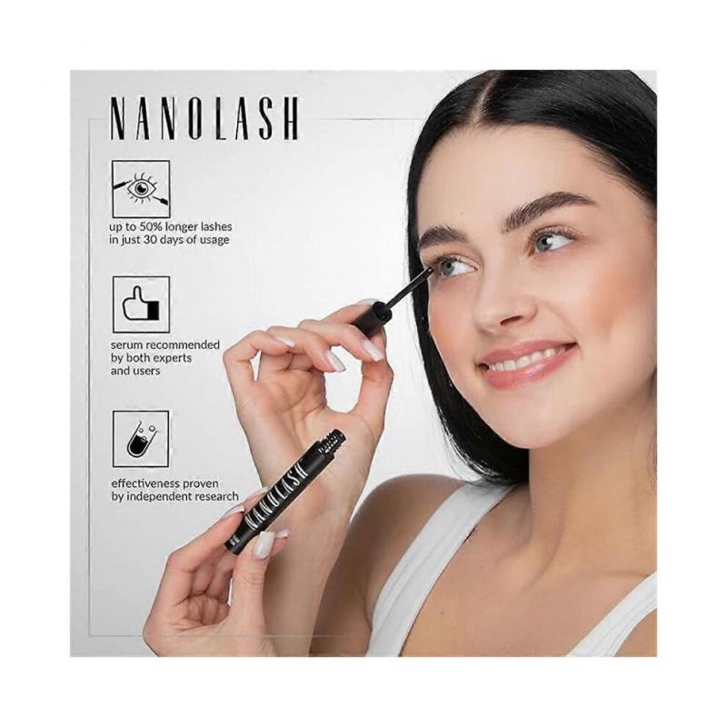 Nanolash Kondicionér na řasy 3ml - Booster na řasy pro dlouhé, husté řasy - Sérum pro posílení růstu řas
