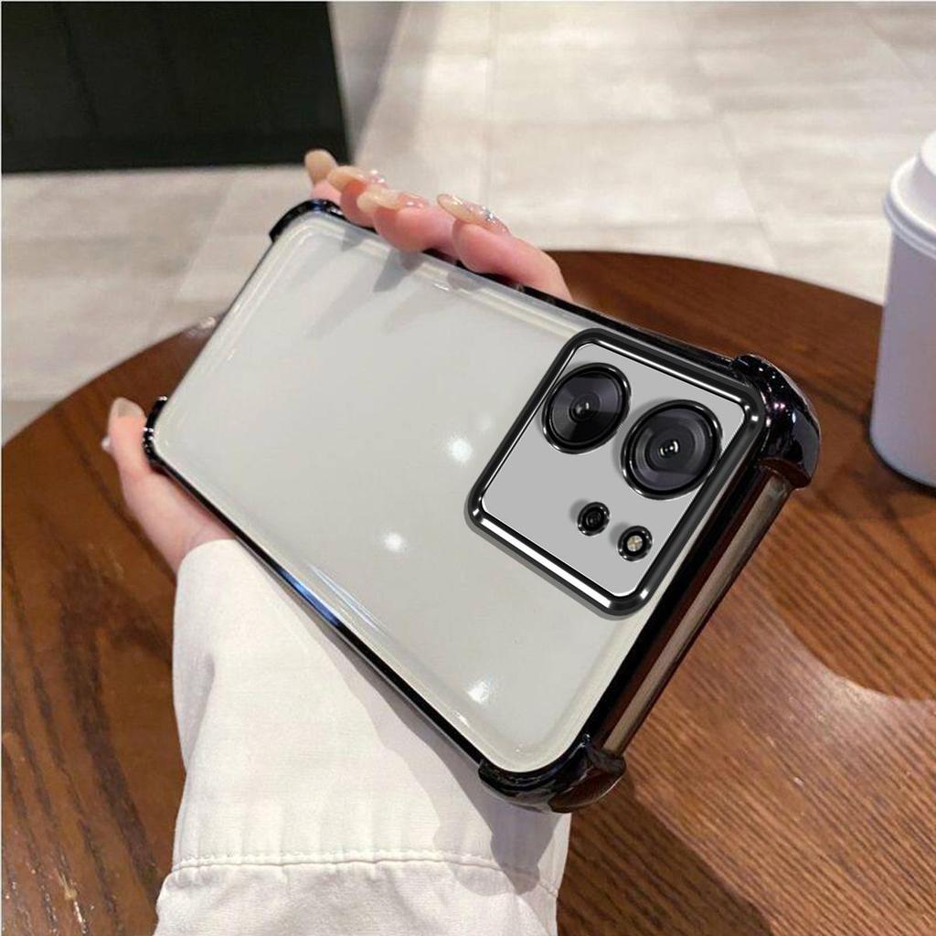 Case for Xiaomi 13T Pro,13T Electroplated Color Border Clear Phone Casing Cover