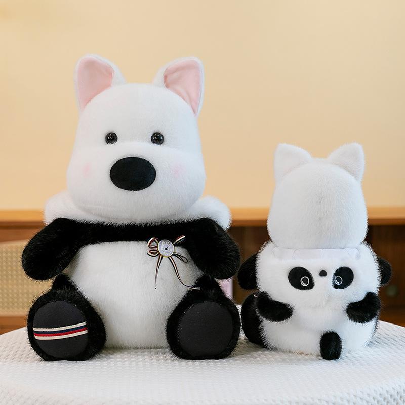 New Dog Turned Panda Doll Cute Puppy Plush Toy Children's Gift Doll