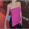 European and American New Sexy Strapless Solid Split Tube Top Top Sexy Knitted Chest Wrap Top
