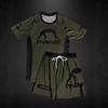 Mens MMA Training Shorts Set 3D Printed Breathable Quick-Dry Sportswear Lightweight Gym Combat Wear