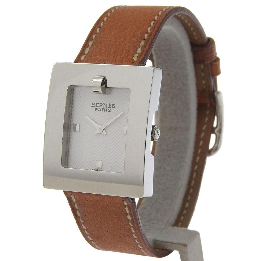 HERMES Belt watch Watches BE1.210 WhiteDial Stainless Steel Quartz Analog display Women Used