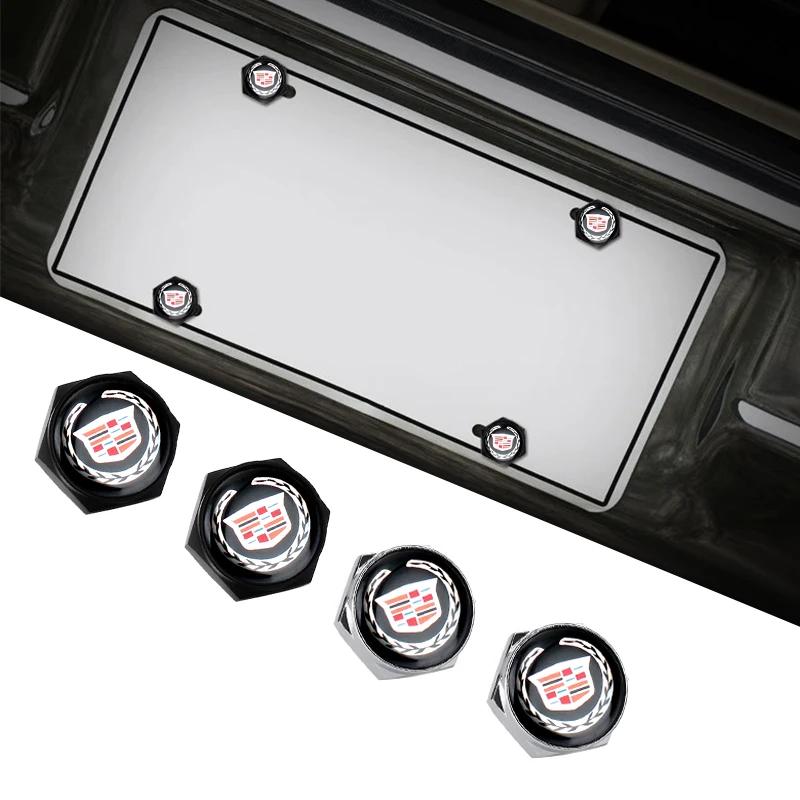 Stainless Steel Car License Plate Bolts Screws for Cadillac ATS CTS DTS STS XTS SLS BLS XLR Escalade Deville Seville Accessories