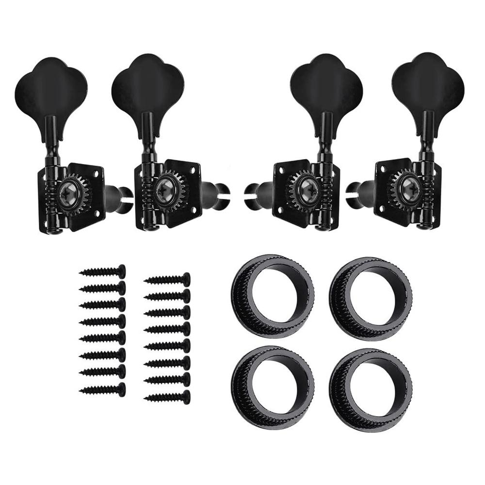 2L2R/4L/4R/1L3R/3L1R Open Gear Bass 4 String Tuners Tuning Pegs Keys Machine Heads For Bass Guitar Chrome Gold Black