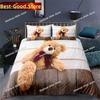 Set da letto con motivo orsacchiotto semplice copriletto federa cartone animato tessile per la casa decorazione camera da letto bambini adulti