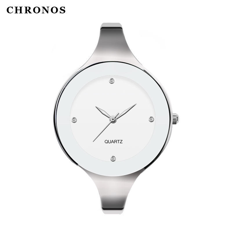 Brățară Marca CHRONOS Ceasuri De Damă Ceasuri De Damă De Cristal De Lux Ceasuri De Damă Complet Oțel