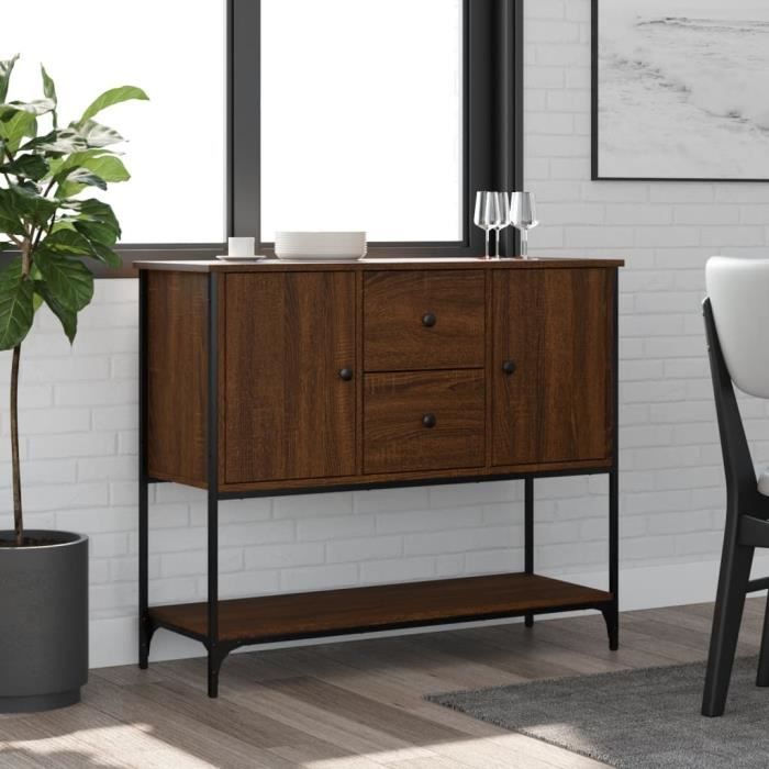 VidaXL Buffet chêne marron 100x36x85 cm bois d'ingénierie 835558