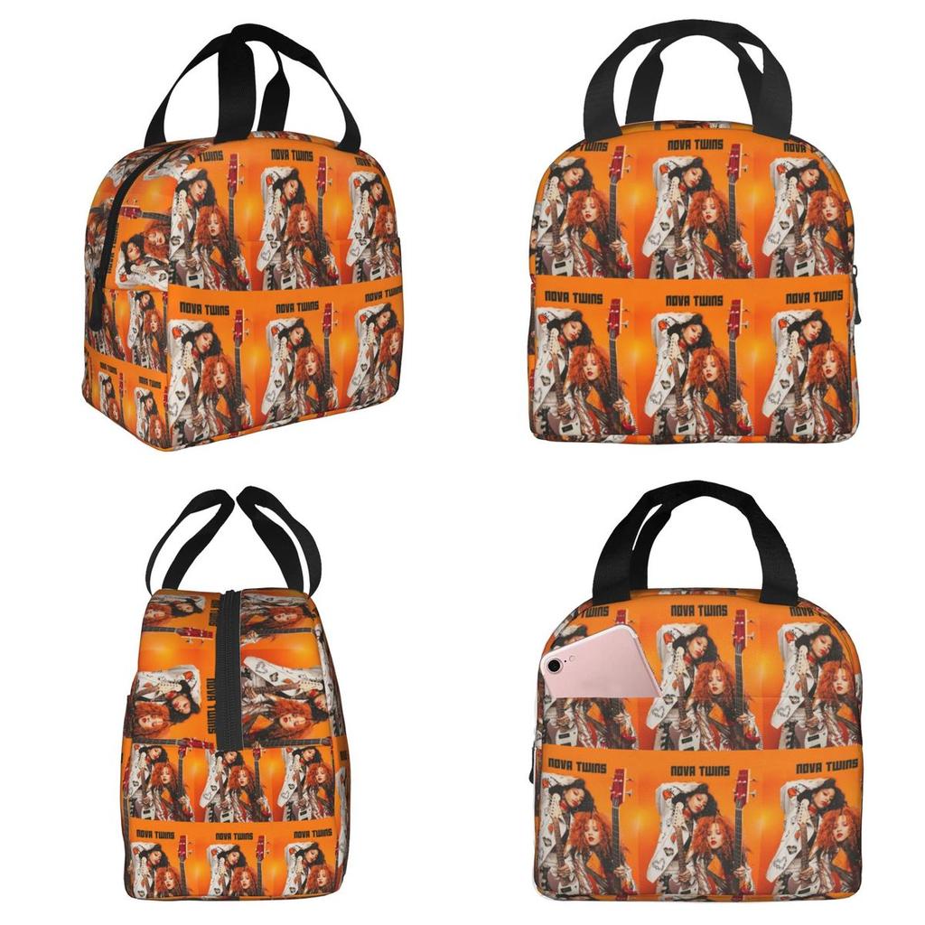 Nova Twins Insulated Lunch Bag for Kids School Cooler Thermal Food Box Tote Leakproof Lunch Boxes Container