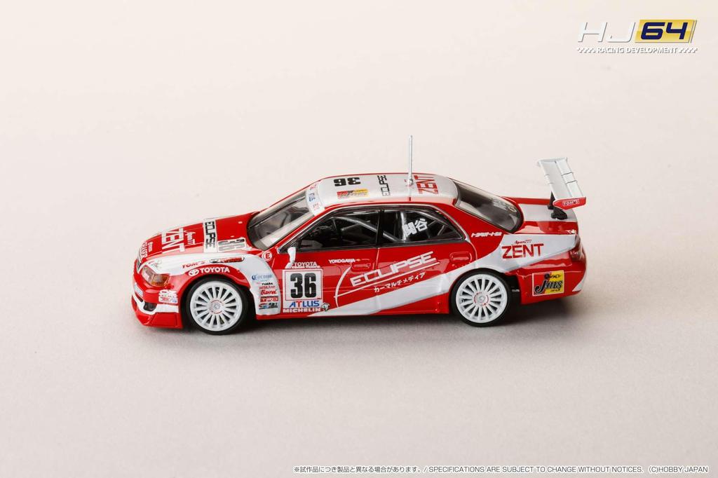 HobbyJAPAN HJ64 Scale ZENT ECLIPSE Chaser 1997 JTCC Finished Model HJR641072B 1/64 (#36)