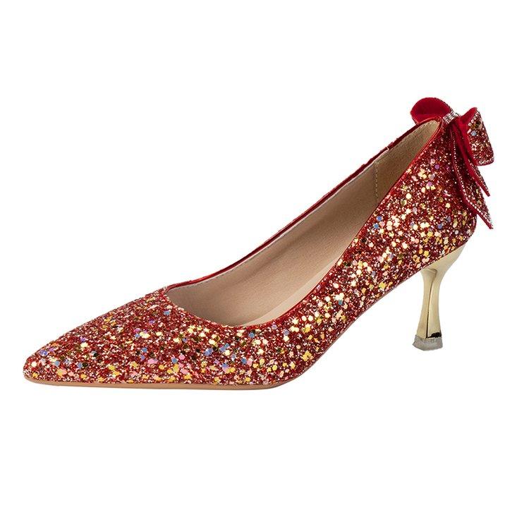 

2025 Новые туфли-лодочки на высоком каблуке с острым носком и хрустальной бабочкой для подружек невесты, обувь для помолвки, на тонком каблуке, не вызывающие усталости 34