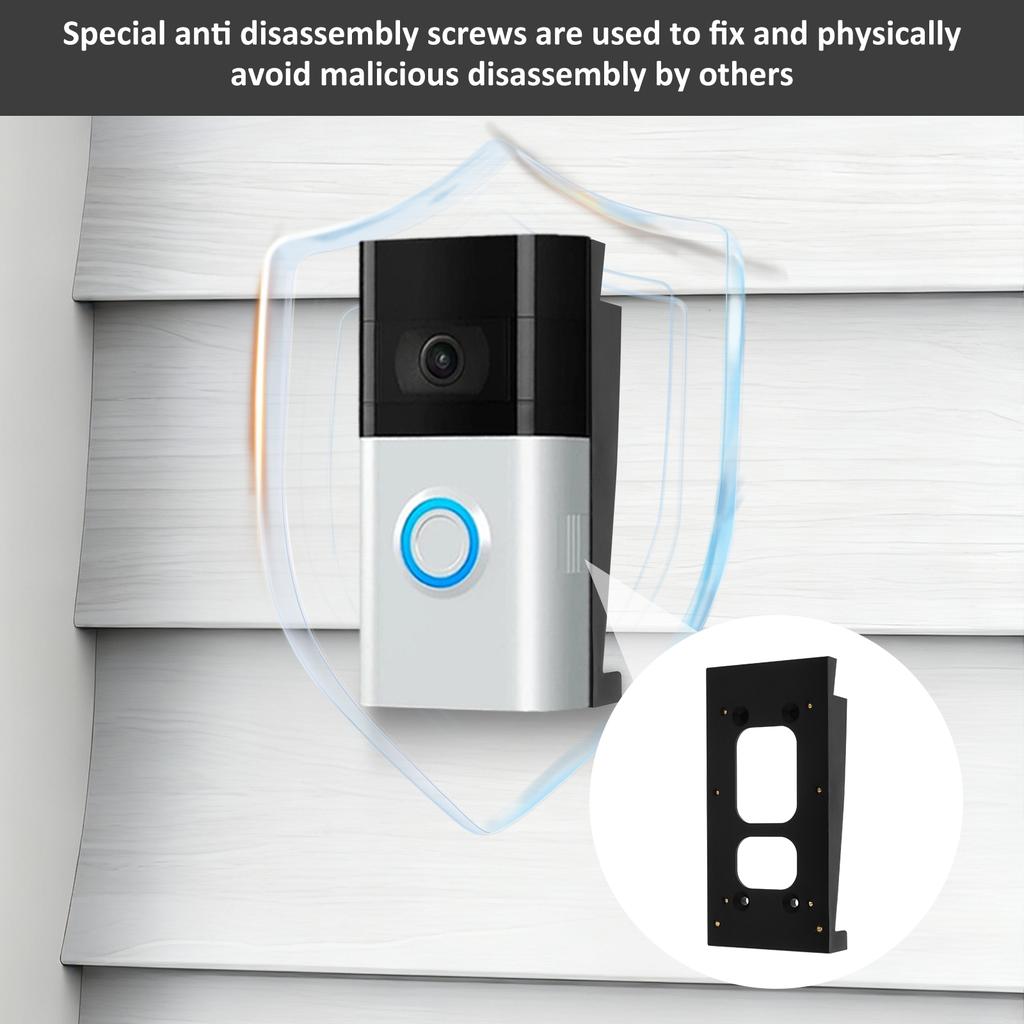 Houses Doorbell Mounting Holder Bracket Compatible with Video Doorbell for Corner Mounting Bracket Kit Drilling Installation