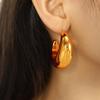 French Minimalist C-Shaped Crescent Earrings - Versatile, High-End Design for Women